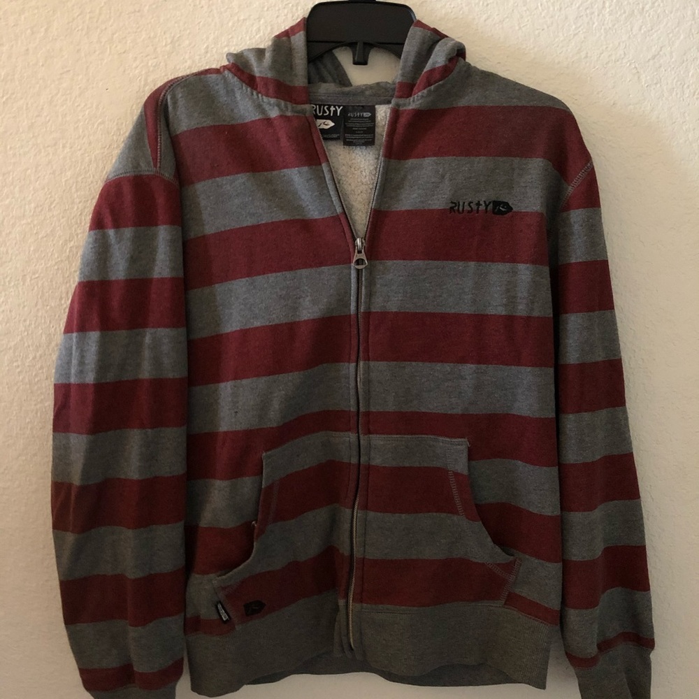 Rusty Skater Striped Hoodie